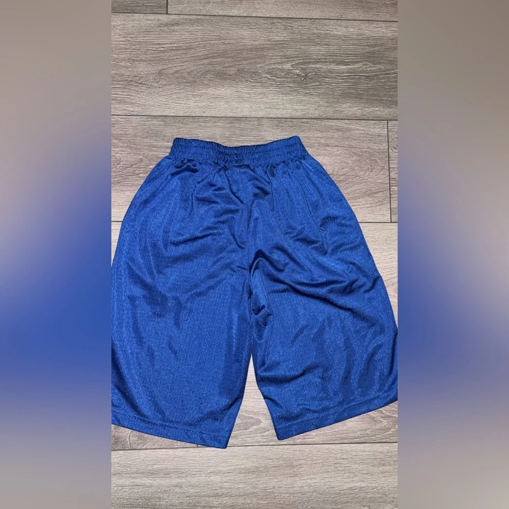 Jordan Essentials Youth Size Large Basketball Shorts Blue W White Logo Athletic - Picture 2 of 8